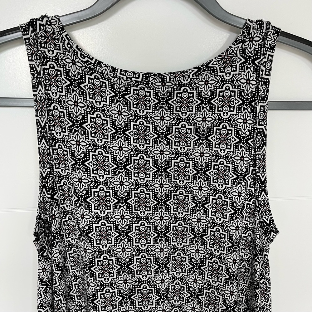 Loft Sleeveless Geometric Patterned Swing Dress X… - image 6